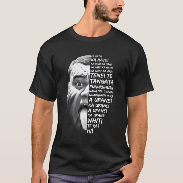 Haka New Zealand Maori New Zealand Fans Rugby T-Shirt (Front)
