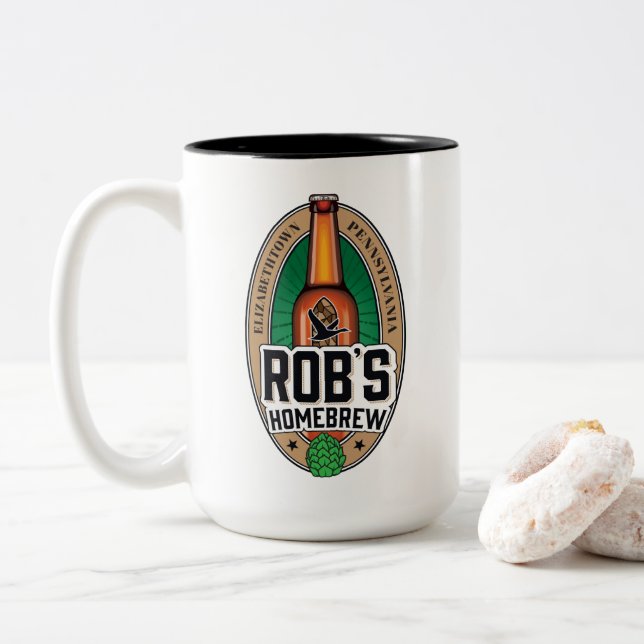 HakeDesign Two-Tone Coffee Mug (With Donut)