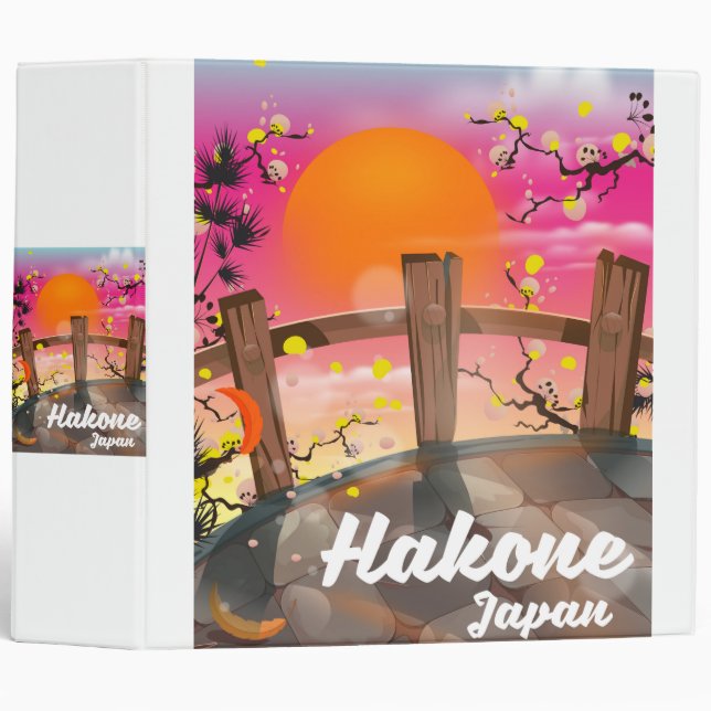 Hakone japan blossom poster. 3 ring binder (Front/Spine)