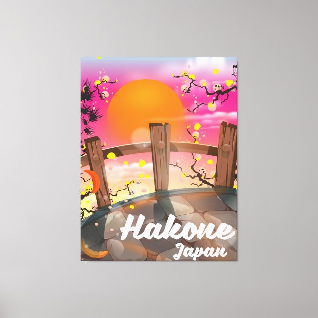 Hakone japan blossom poster. canvas print (Front)