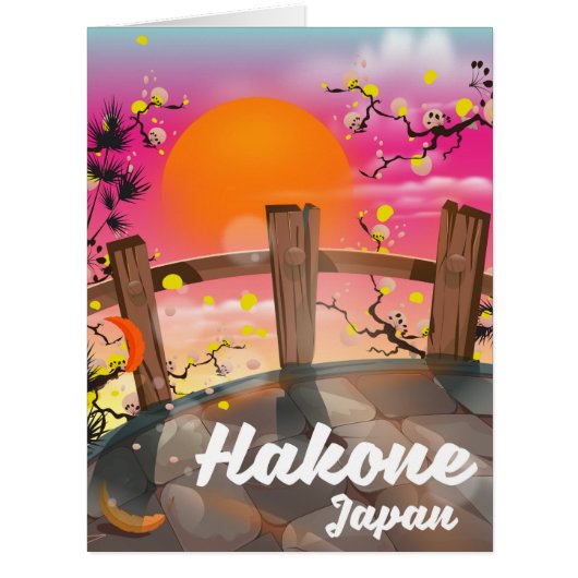 Hakone japan blossom poster. cards (Front)