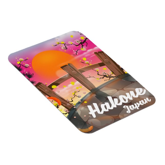Hakone japan blossom poster. magnet (Right Side)