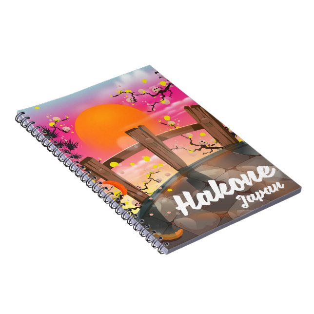 Hakone japan blossom poster. notebook (Right Side)