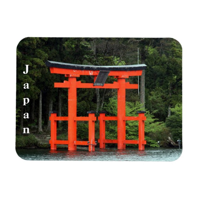 hakone torii japan postcard magnet (Horizontal)