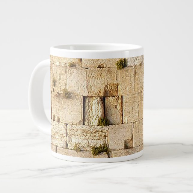 HaKotel - The Western Wall Giant Coffee Mug (Front Left)