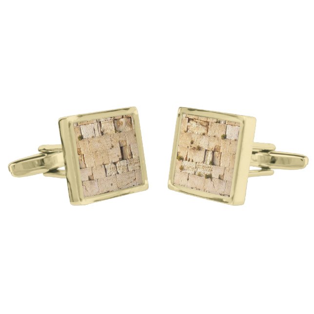 HaKotel - The Western Wall - Two Sections Cufflinks (Angled)