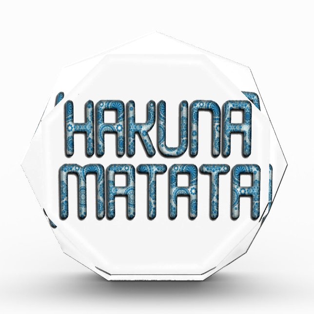 Hakuna Matata 3D Art Print Award (Front)