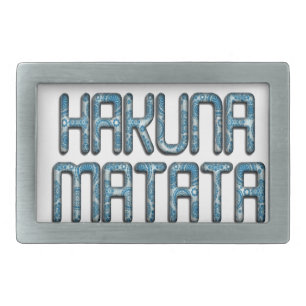 Hakuna Matata 3D Art Print Belt Buckle