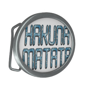 Hakuna Matata 3D Art Print Belt Buckle