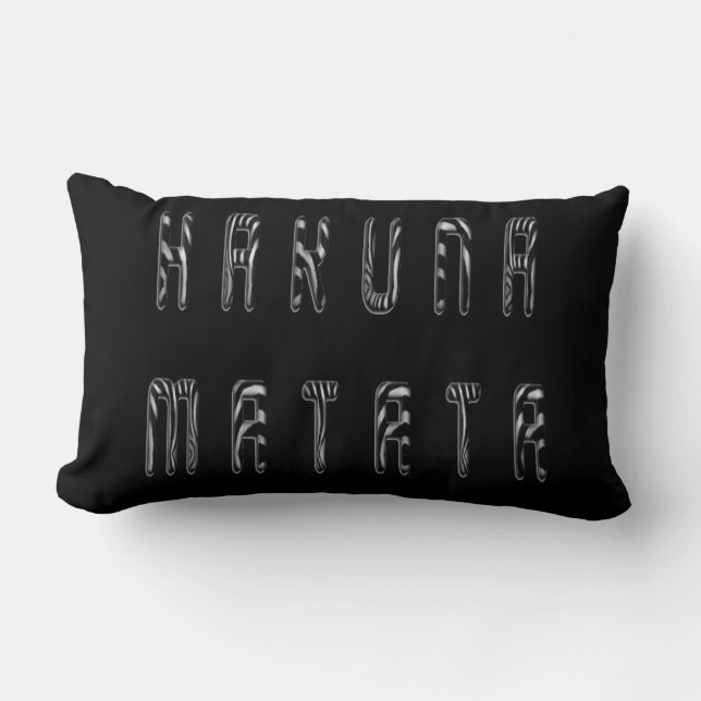 Hakuna Matata 3D Art Print Lumbar Pillow (Front)