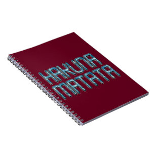 Hakuna Matata 3D Art Print Notebook