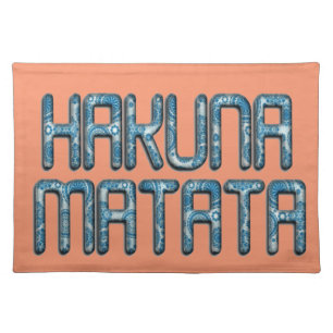 Hakuna Matata 3D Art Print Placemat