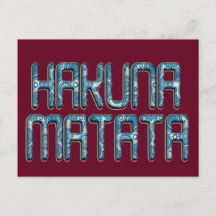 Hakuna Matata 3D Art Print Postcard