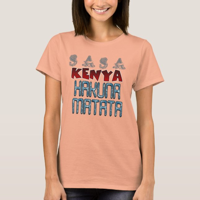 Hakuna Matata 3D Art Print T-Shirt (Front)