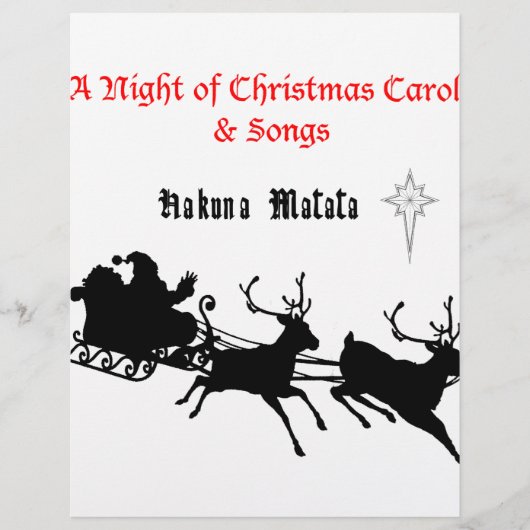 HAKUNA Matata a Night of Christmas Carols & Songs (Front)