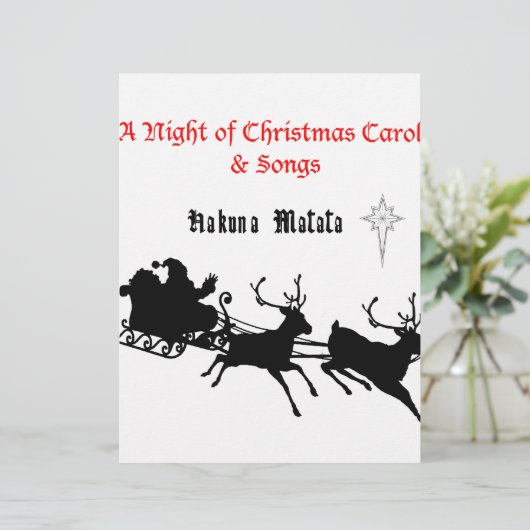 HAKUNA Matata a Night of Christmas Carols & Songs (Standing Front)