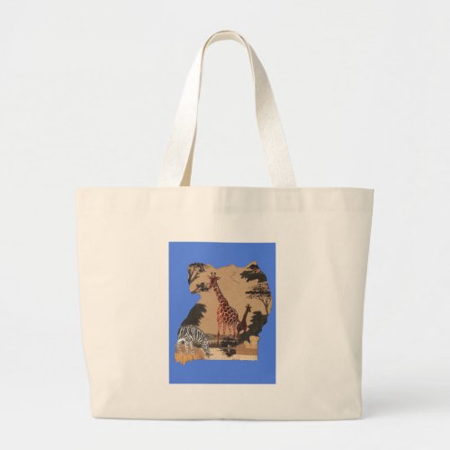 Hakuna Matata African Animals Pride landspng Large Tote Bag