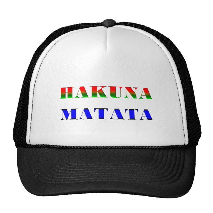 Hakuna Matata/African Phrase for "No Worries" Gift Trucker Hat