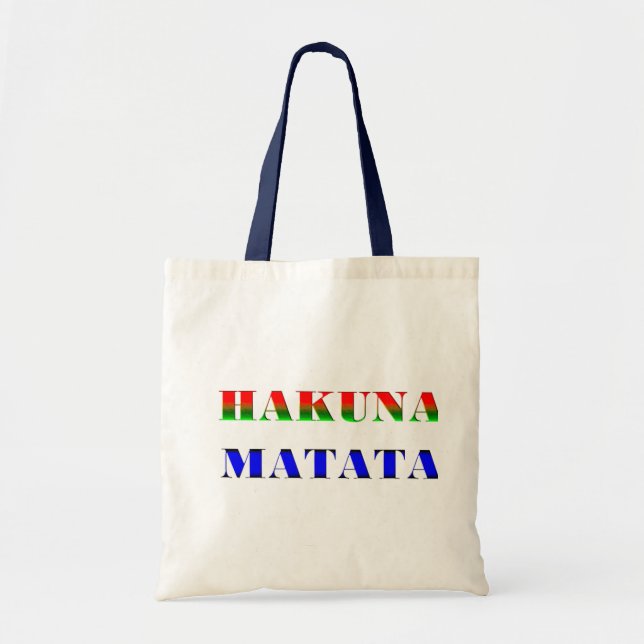 Hakuna Matata/African Phrase for "No Worries" Gift Tote Bag (Front)
