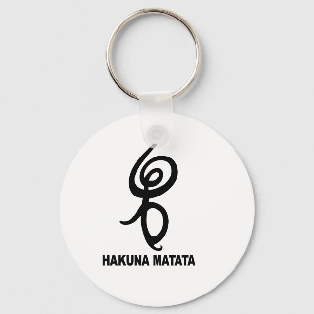 Hakuna Matata - African Symbol Keychain (Front)