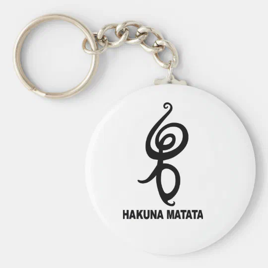 Me Plus Inspirational HAKUNA MATATA Positive Message Bar Pendant Keychain