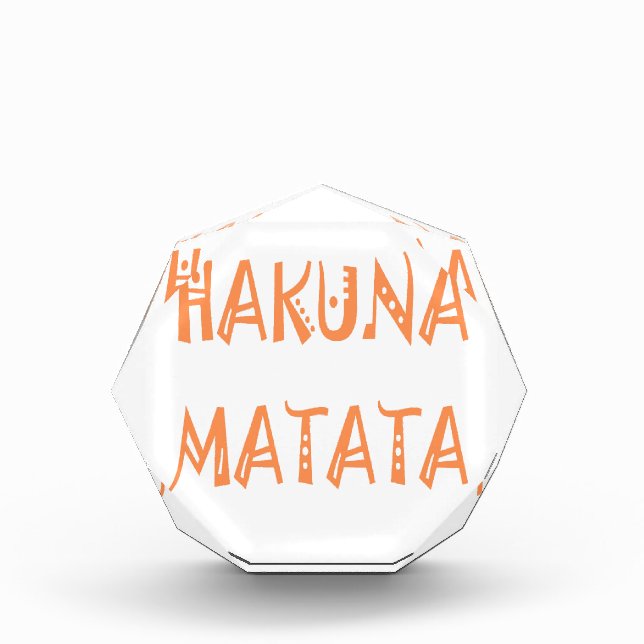 Hakuna Matata – African Tribal Text Art Award (Front)