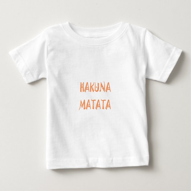 Hakuna Matata – African Tribal Text Art Baby T-Shirt (Front)