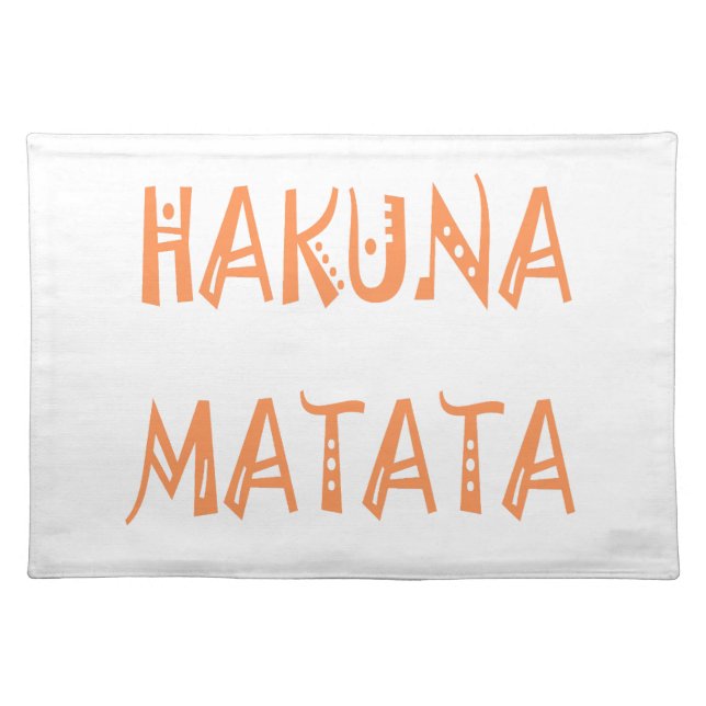 Hakuna Matata – African Tribal Text Art Cloth Placemat (Front)