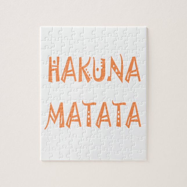 Hakuna Matata – African Tribal Text Art Jigsaw Puzzle (Vertical)