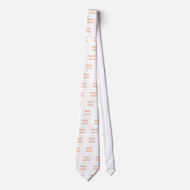Hakuna Matata – African Tribal Text Art Neck Tie (Front)