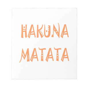 Hakuna Matata – African Tribal Text Art Notepad