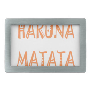 Hakuna Matata – African Tribal Text Art Rectangular Belt Buckle