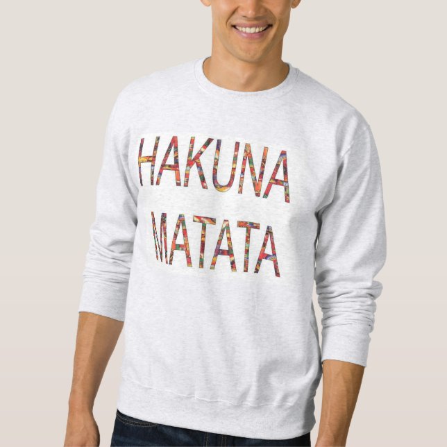 Hakuna Matata All is Well Men's Basic Sweatshirt (Front)