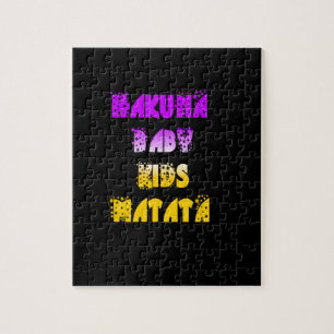 Hakuna Matata Baby and Kids Art Print Jigsaw Puzzle