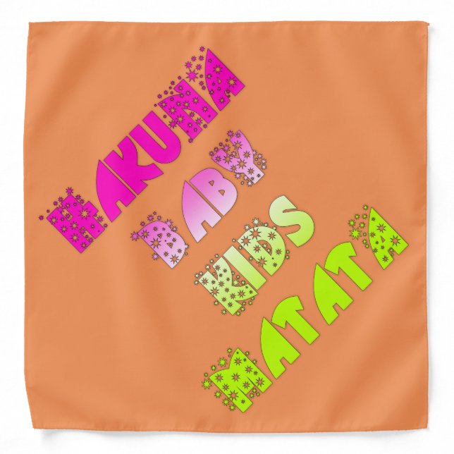 Hakuna Matata Baby Kids Colors Bandana (Front)