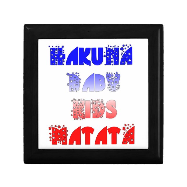Hakuna Matata Baby & Kids: French Color Design Keepsake Box (Front)