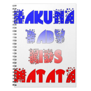 Hakuna Matata Baby & Kids: French Color Design Notebook