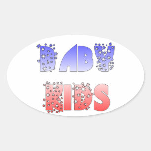 Hakuna Matata Baby & Kids: French Color Design Oval Sticker