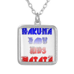 Hakuna Matata Baby & Kids: French Color Design Silver Plated Necklace