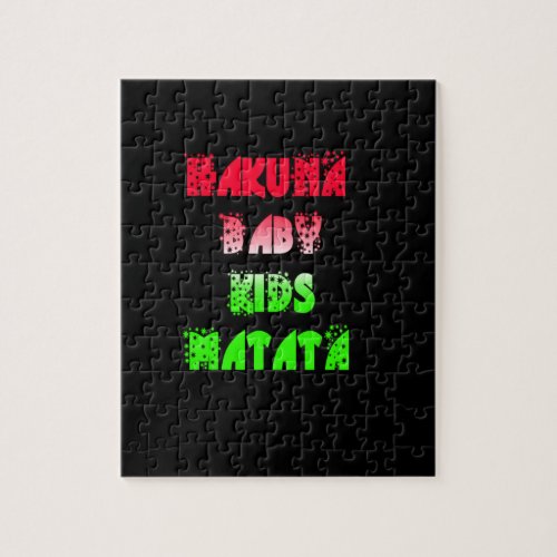 Hakuna Matata Baby Kids Gifts  amazing  color desi Jigsaw Puzzle