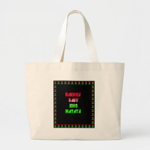 Hakuna Matata Baby Kids Gifts  amazing  color desi Large Tote Bag