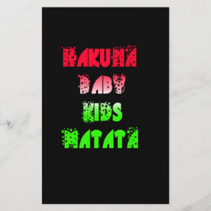 Hakuna Matata Baby Kids Gifts  amazing  color desi Stationery