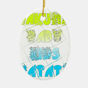 Hakuna Matata Baby Kids Happy Colors Art Print Des Ceramic Ornament