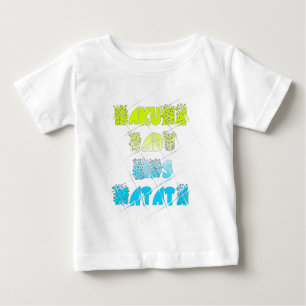 Hakuna Matata Baby Kids Happy Colors Art Print Des T-Shirt