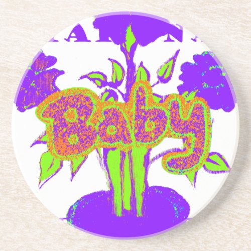 Hakuna Matata Baby kids purple  plantpng Coaster