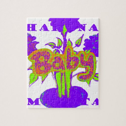 Hakuna Matata Baby kids purple  plantpng Jigsaw Puzzle