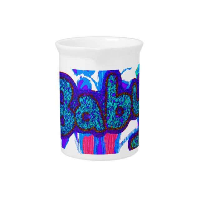 Hakuna Matata Baby Kids: Vibrant Art, Flowers & "N Drink Pitcher (Front)