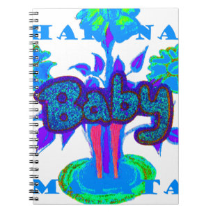 Hakuna Matata Baby Kids: Vibrant Art, Flowers & "N Notebook