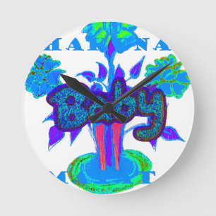 Hakuna Matata Baby Kids: Vibrant Art, Flowers & "N Round Clock