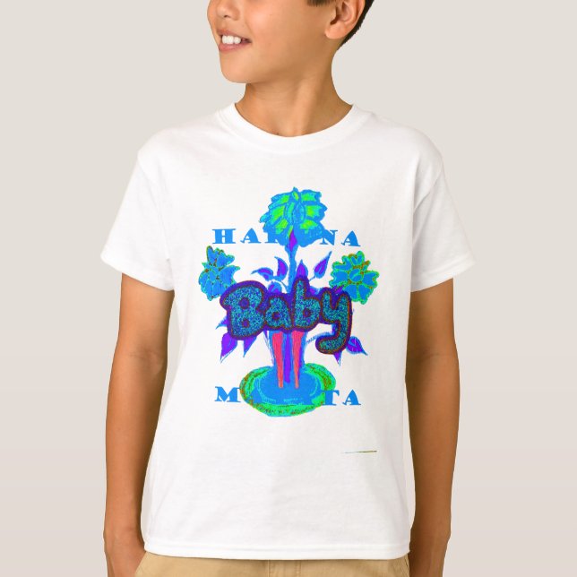 Hakuna Matata Baby Kids: Vibrant Art, Flowers & "N T-Shirt (Front)